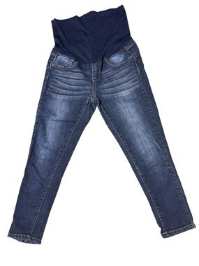 Maternity blue jeans bella vida women’s small|Elastic belly comfortable fabric